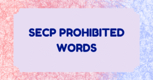 secp prohibited words