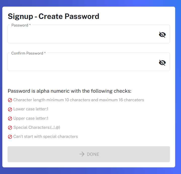 create password for ezfile