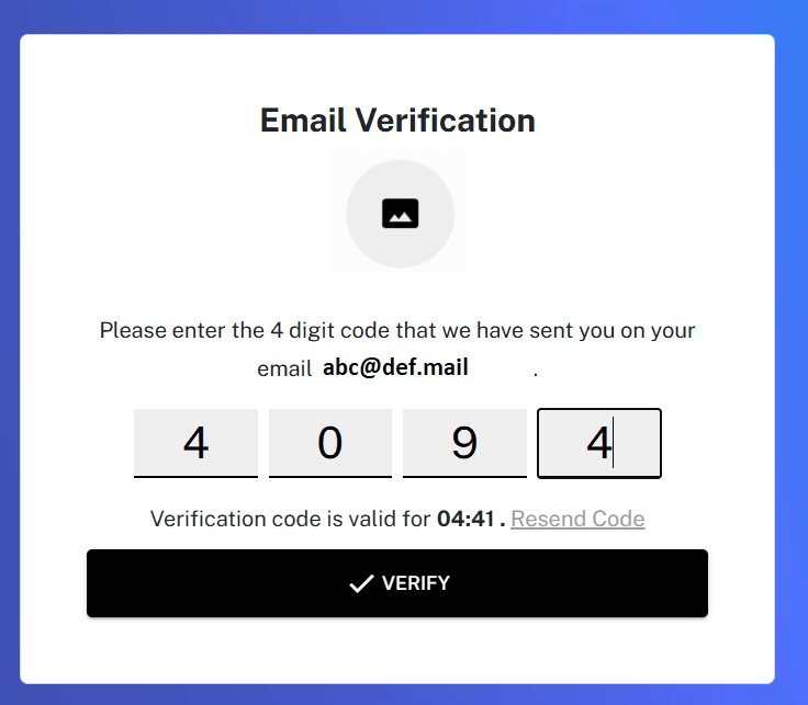 email verification for ezfile