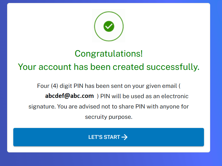 your ezfile account is now created