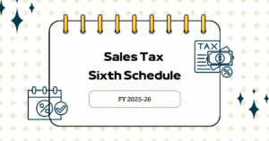 sales tax sixth schedule
