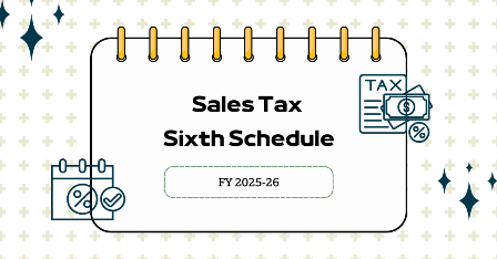 sales tax sixth schedule